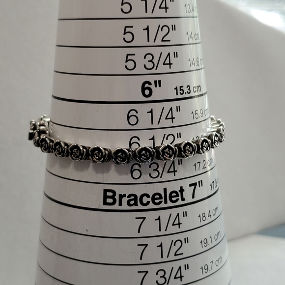 PZ Sterling Rose Link Bracelet - Picture 13 of 16